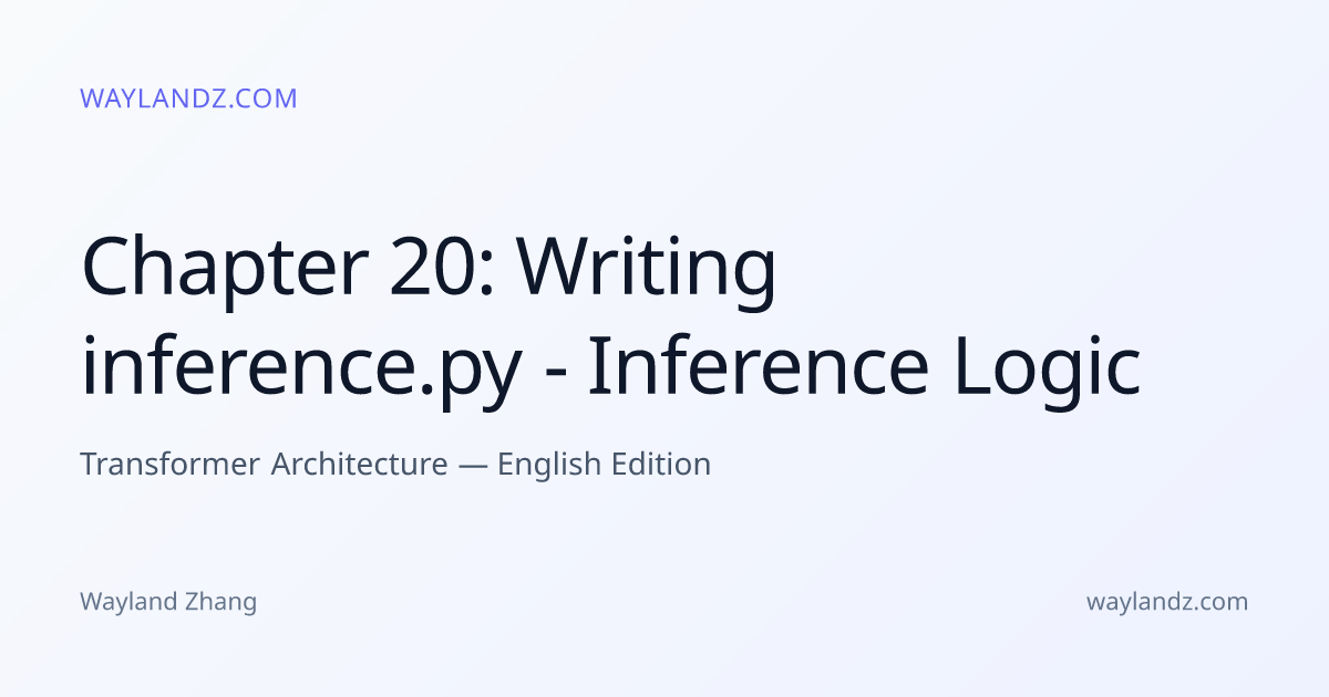 Chapter 20: Writing inference.py - Inference Logic | Transformer ...