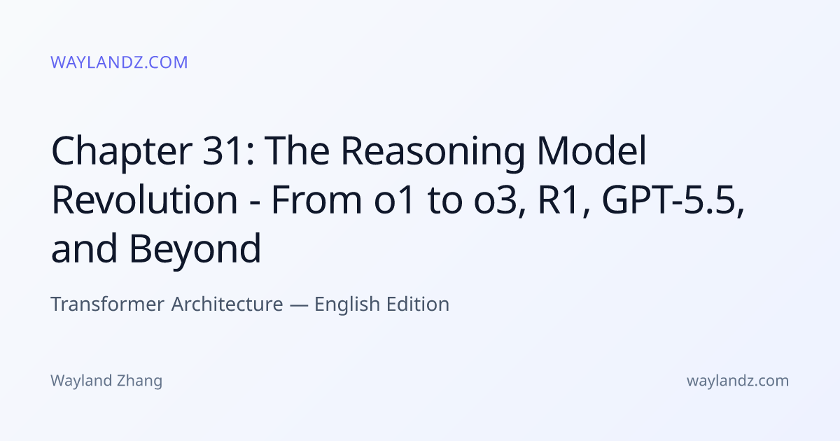 Chapter 31: The Reasoning Model Revolution - From o1 to o3, R1, GPT-5.5 ...