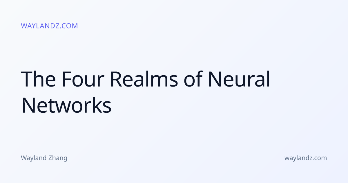 The Four Realms of Neural Networks | Wayland Zhang